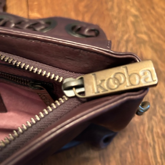 Kooba Brown Leather Clutch with Braided Tassels and Detach. Chain Handle - Picture 5 of 8